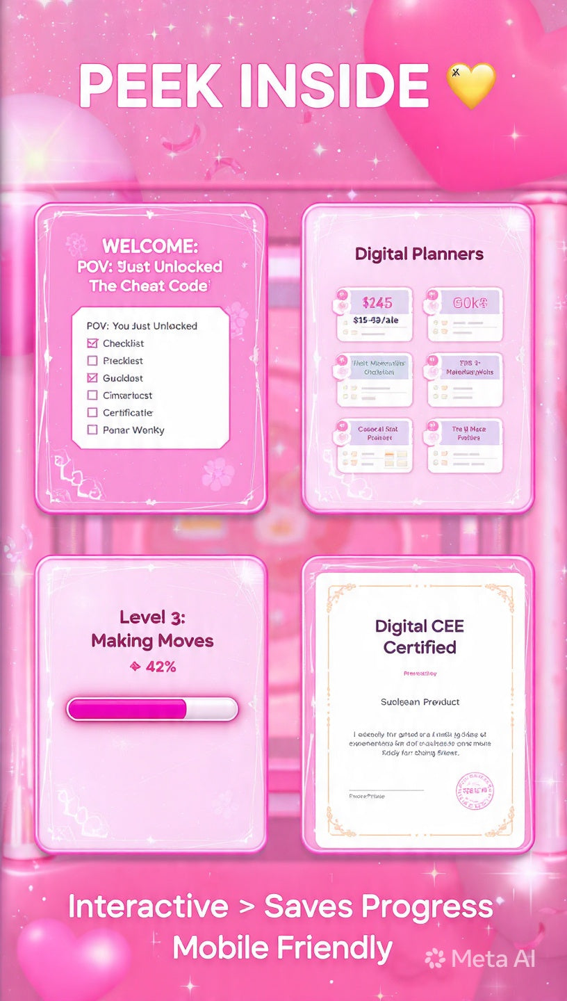 You Just Unlocked the Digital Income Cheat Code 💸 Interactive Playbook💕